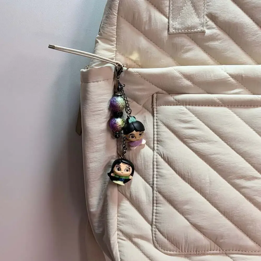 Disney Doorables Mulan and Ballerina Custom Beaded Keychain